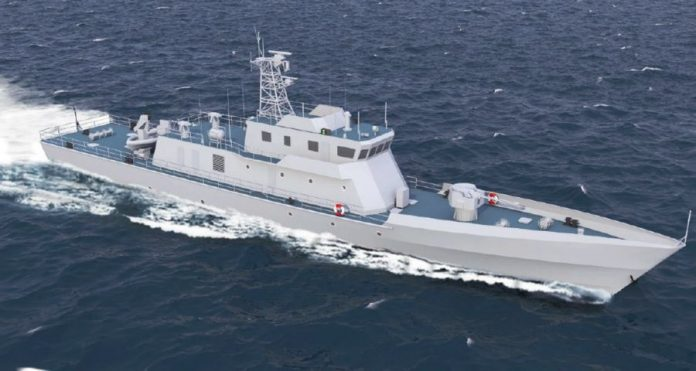 Naval vessel visual from company profile artwork